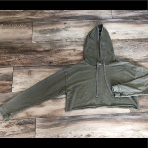 Small Army Green Crop Top Sweatshirt!